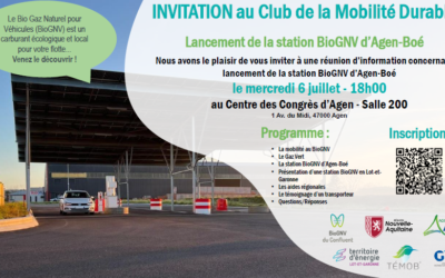 Lancement de la station BioGNC Témob d’Agen-Boé