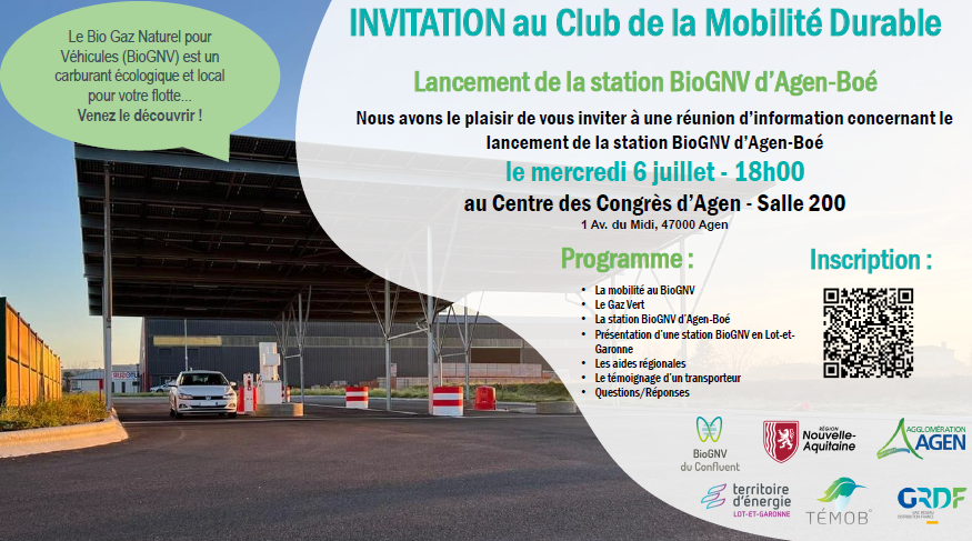 Lancement de la station BioGNC Témob d’Agen-Boé